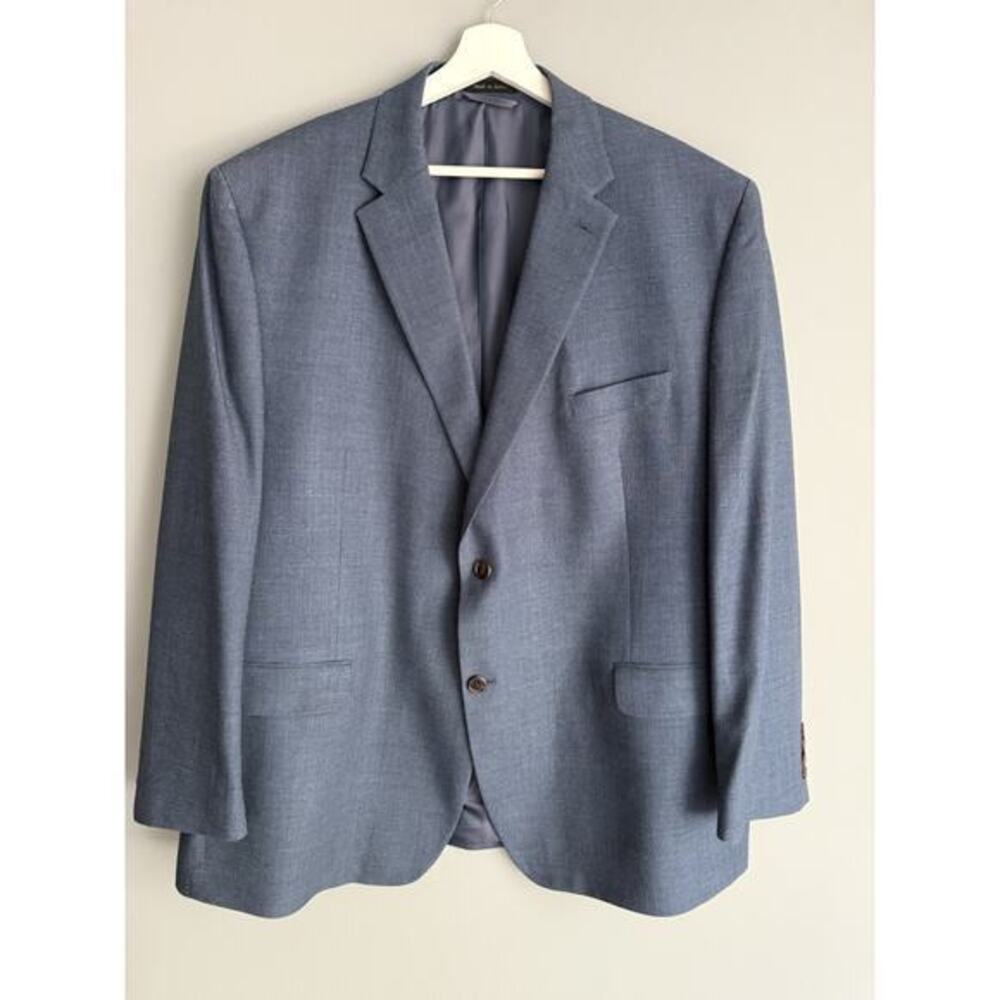 Lauren Ralph Lauren Blazer 48R Silk Wool Blue Sport Coat Classic